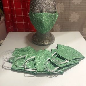 Lot of 7 Face mask hand made w/pocket filter adult